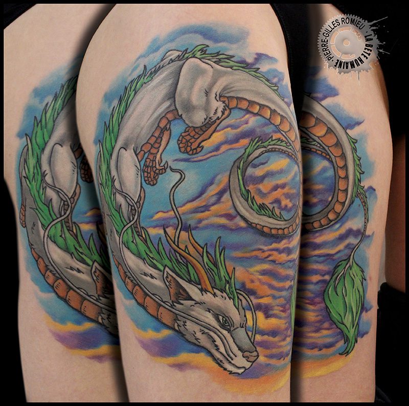 Pierre-Gilles Romieu_la_bete_humaine_paris_couleur miazaki haku dragon