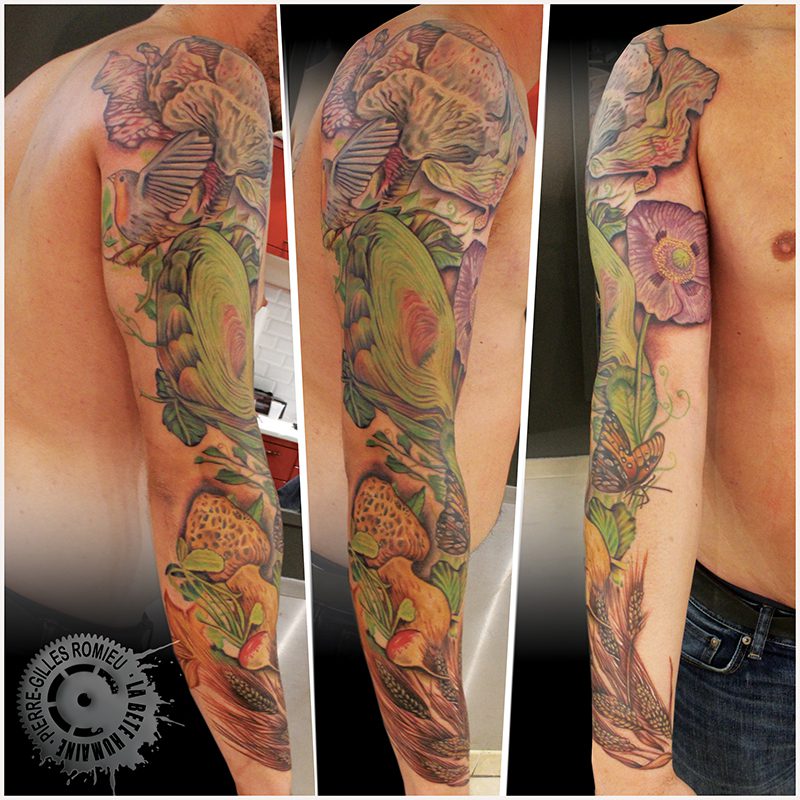 pierre_gilles_romieu_la_bete_humaine_paris_avignon_tattoo_bras_legumes_oublies_couleur
