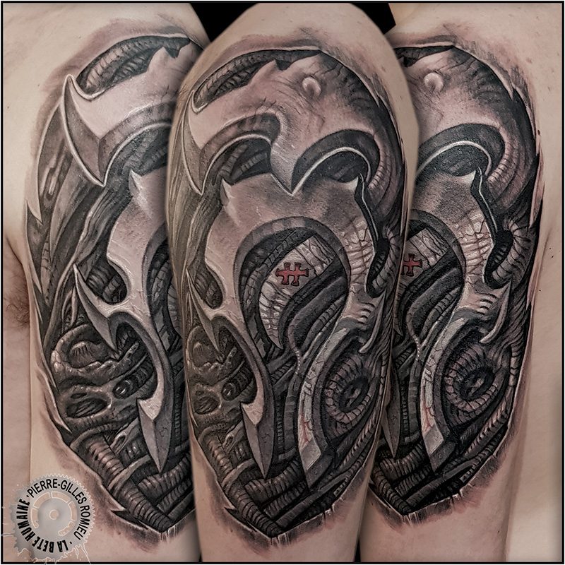 Pierre-Gilles Romieu_la_bete_humaine_tattoo_cover_orga_hellfest