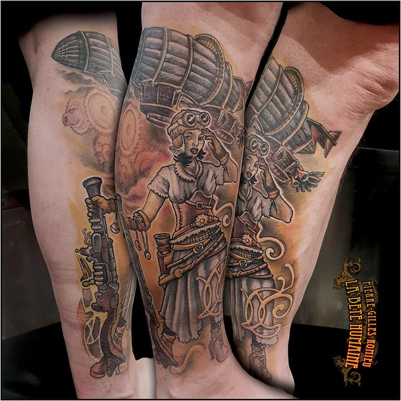 meilleur-tatoueur-paris-pierre-gilles-romieu-tatouage-steampunk-zeppelin-sepia-tattoo