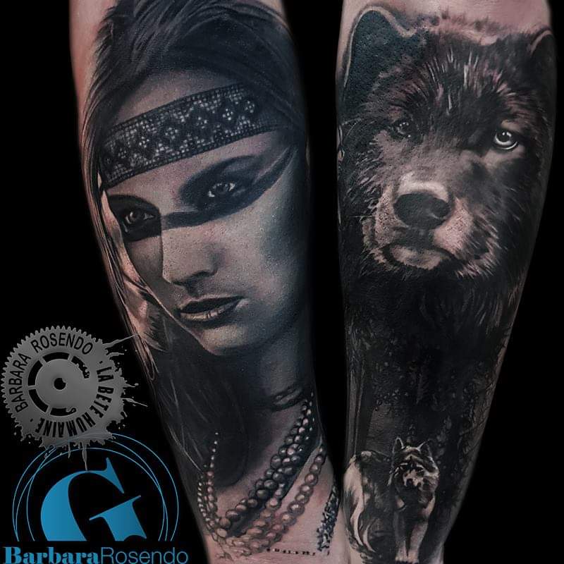 meilleure-tatoueuse-paris-barbara-rosendo-tatouage-amerindienne-loup-tattoo
