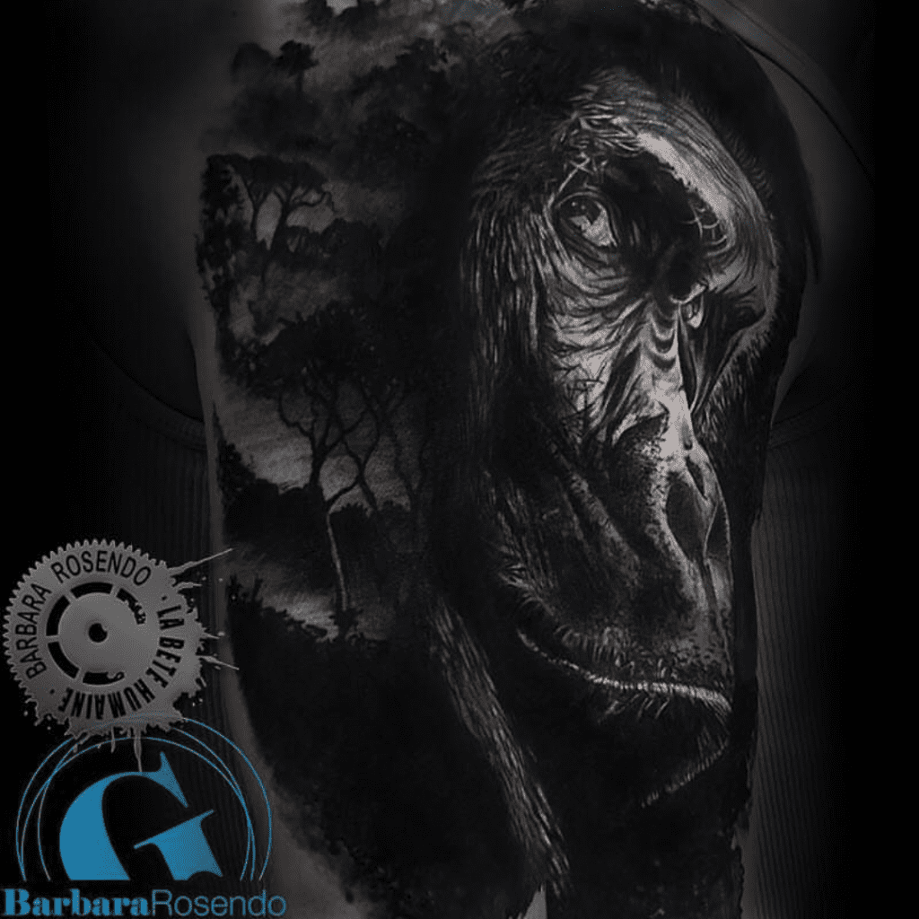 meilleure-tatoueuse-paris-barbara-rosendo-tatouage-gorille-dark-tattoo