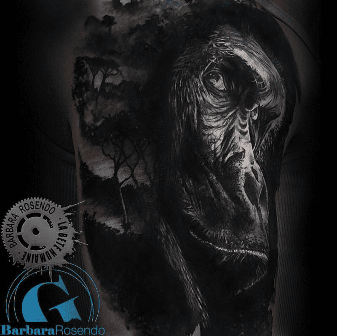 meilleure-tatoueuse-paris-barbara-rosendo-tatouage-gorille-dark-tattoo
