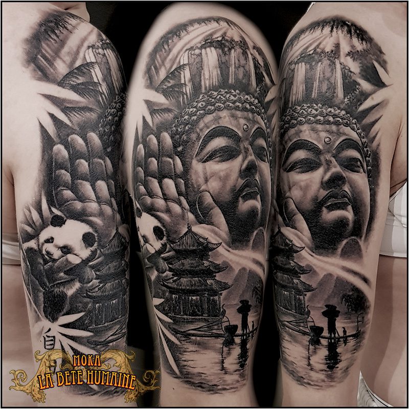 tatoueur-guest-paris-moka-tatouage-composition-bouddhisme-tattoo