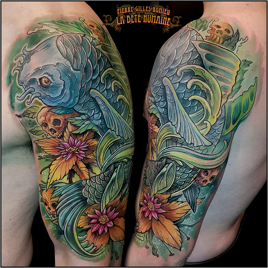 meilleur-tatoueur-paris-pierre-gilles-romieu-tatouage-carpe-koi-neo-trad-tattoo