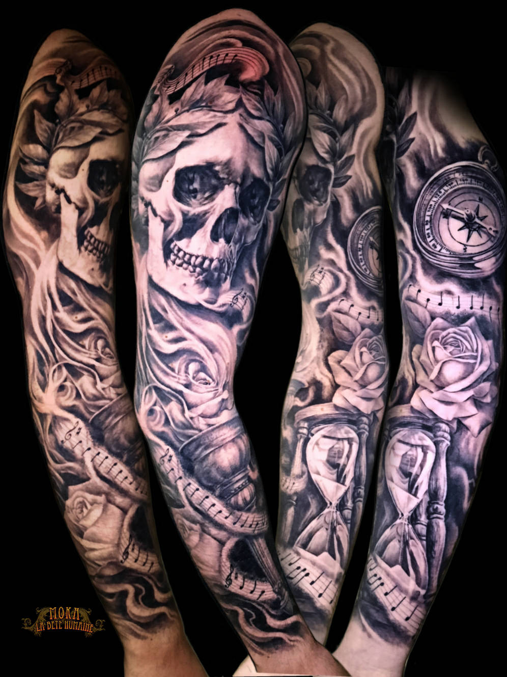 moka-tatoueur-paris-realiste-style-realisme-tatouage-tattoo-rose-sablier