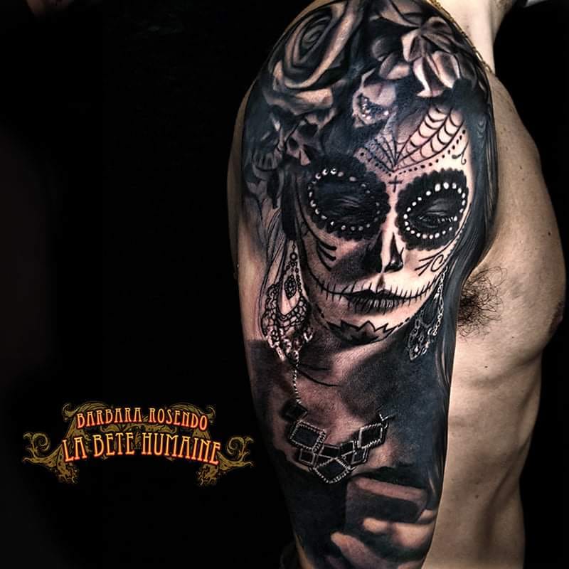 meilleure-tatoueuse-paris-barbara-rosendo-tatouage-tattoo-catrina-realiste