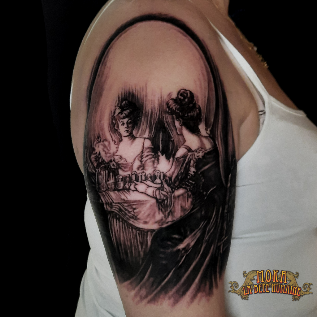 Moka, tatoueur à Paris - Duo de femmes jadis réunies autour d’une table