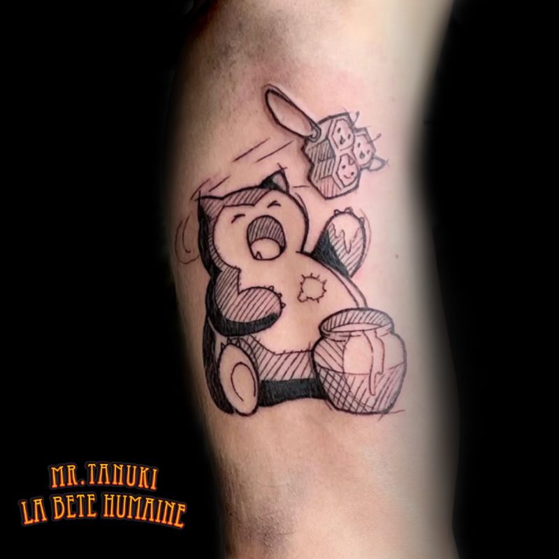 Ronflex sketchy tatoué par Peter Galt