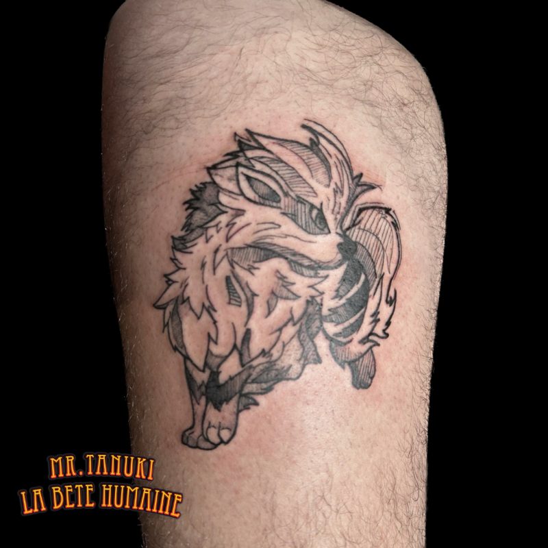 Pokémon canin tatoué par Peter Galt