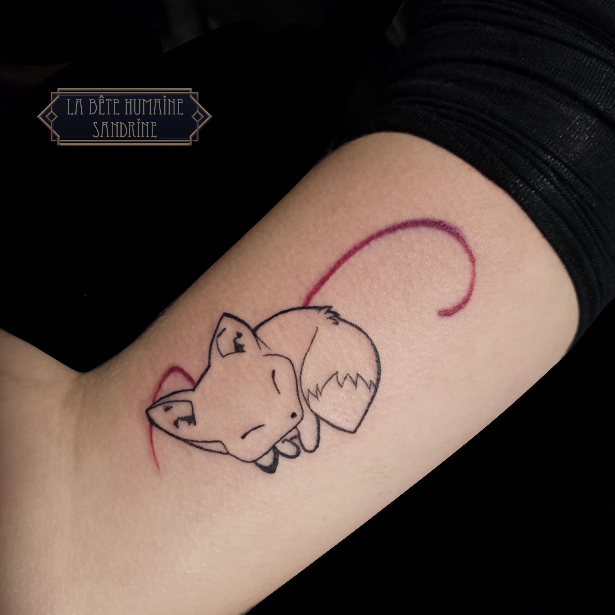 Petit renard lignes fines, réalisé à la convention Paris Manga par Sandrine 