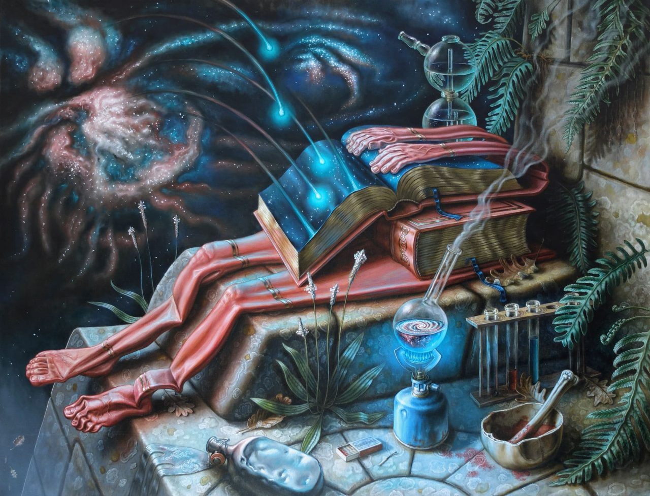 Recto Verseau par Baptiste Hersoc, peinture à l'huile